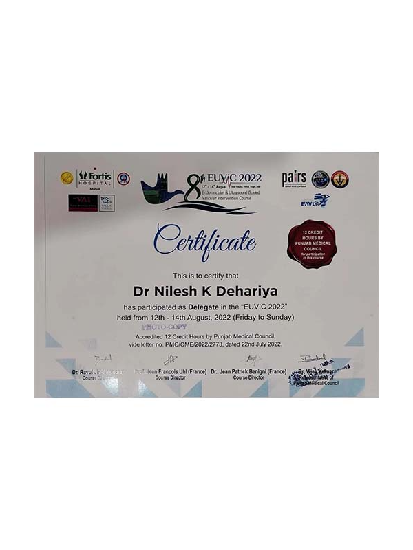 Sexologist Certificate of Dr Nilesh Dehriya 1