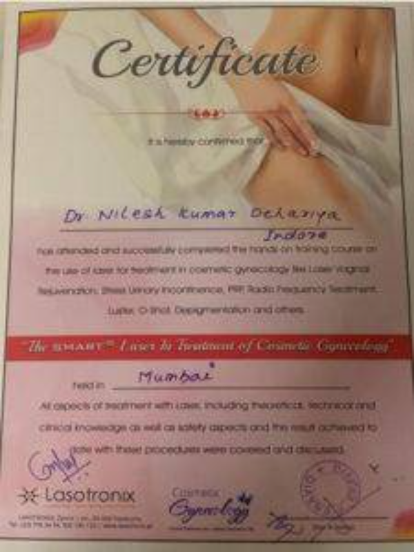 Sexologist Certificate of Dr Nilesh Dehriya 4